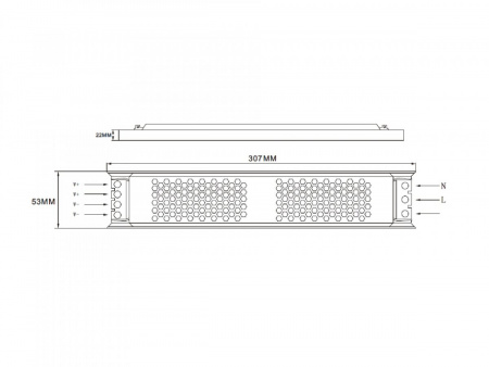 фото Ультратонкий блок питания SWG в металлическом корпусе, IP20, 400W, 12V, XT-400-12