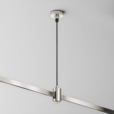 фото Подвес тросовый Hang с вводом питания Flarity платина Maytoni Technical TRA157SW-B1-PT