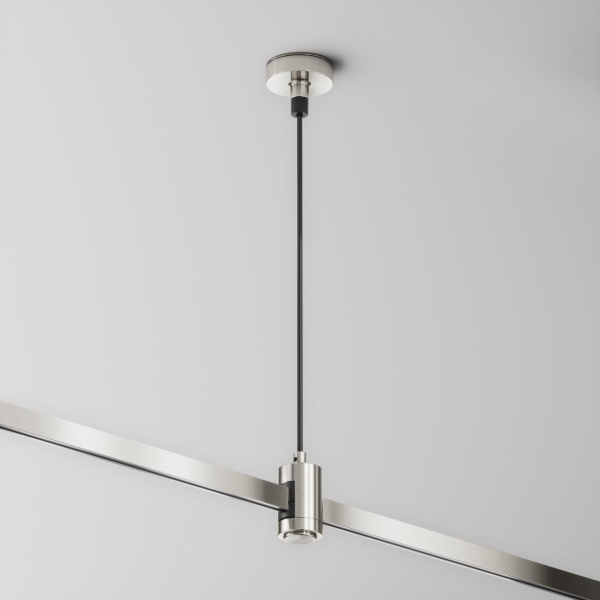фото Подвес тросовый Hang с вводом питания Flarity платина Maytoni Technical TRA157SW-B1-PT