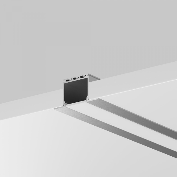 фото Алюминиевый профиль встраиваемый 46x25 мм (Серебро, 2 м), ALM-4625-S-2M Maytoni 632001