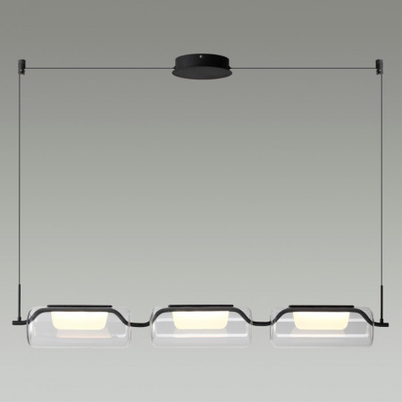 фото Черный матовый/прозрачный/стекло Люстра LED 30W 3000K KAVIA L-VISION, арт. 5003/30L