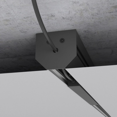 фото Slim Magnetic Шинопровод в натяжной потолок с декоративными вставками черный (2м) 85204/00