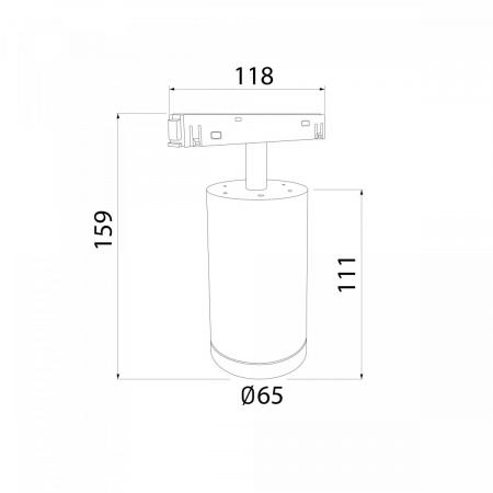 фото Slim Magnetic R06 Трековый светильник 10W 4200K Ringe черный/серебро 85506/01