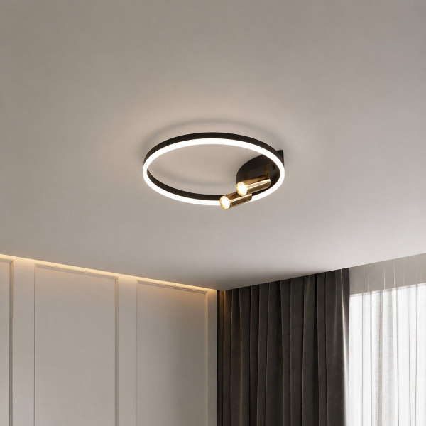 Умный потолочный светильник Eurosvet Luminari 90247/3 черный/золото Smart