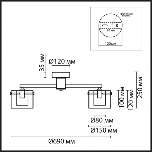 фото Золото/прозрачный, металл/стекло Люстра потолочная E14 5*40W 220V VERDI MODERNI, арт. 6587/5C