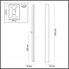 фото Черный/металл Настенный светильник IP54 LED 29W 950Лм 3000K 120° FIBI HIGHTECH, арт. 4379/29WL