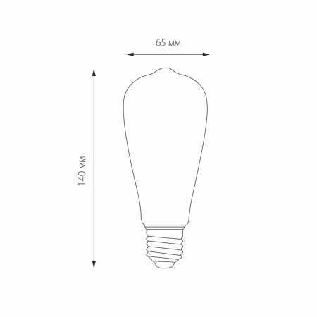 фото Филаментная светодиодная лампа ST64 6W 3300K E27 тонированная BLE2707
