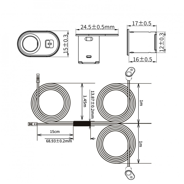 фото SWG SR-Wind- Dual Door, датчик сенсорный открытие-закрытие двери SR-Wind- Dual Door