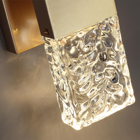 фото Матовое золото/металл/стекло Настенный св-к IP20 LED 10W 612Лм 3000K RICCI HIGHTECH, арт. 4364/5WL