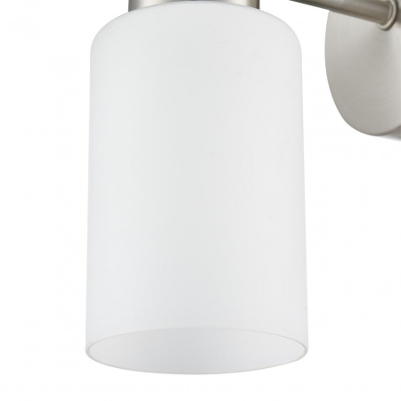 фото Никель/белый металл/стекло Бра Е14 1*40W 220V MAVE COMFI, арт. 8099/1W