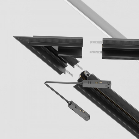 фото Угол-соединитель 45° Gravity встраиваемый черный Maytoni Technical TRA010CLS-42B