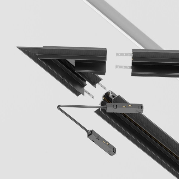 фото Угол-соединитель 45° Gravity встраиваемый черный Maytoni Technical TRA010CLS-42B