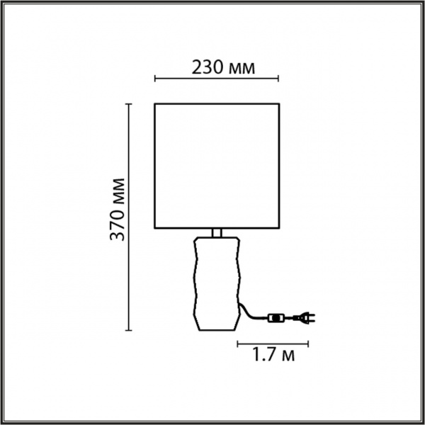 фото Серый, керамика/текстиль Настольная лампа Е27 1*60W 220V BEINA MODERNI, арт. 8136/1T