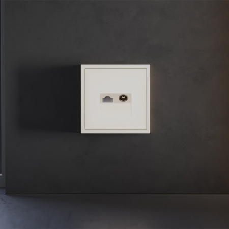 фото Накладка для розетки TV+RJ45 кат. 6, S70 (хлопок)