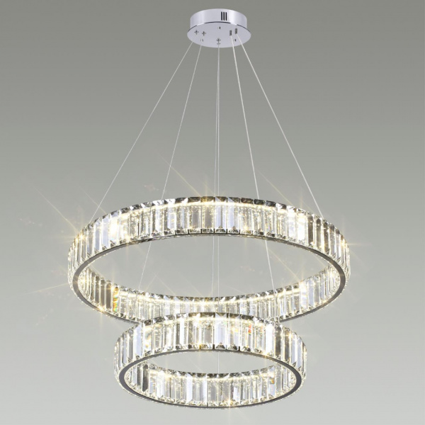 фото Хром/прозрачный металл/хрусталь Люстра LED 60W 4000K 7140Лм VEKIA L-VISION, арт. 4930/60L