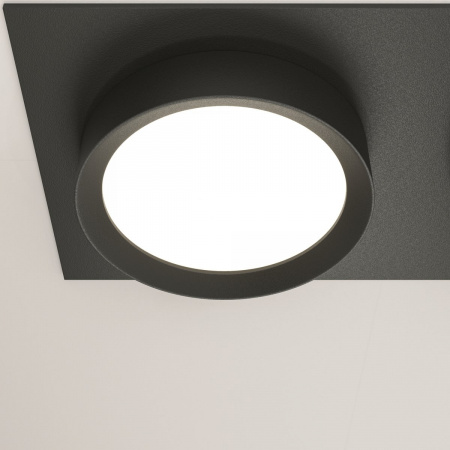 фото Встраиваемый светильник Maytoni Technical Hoop DL086-02-GX53-SQ-B, черный