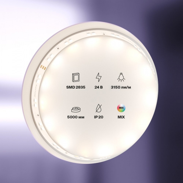 фото Светодиодная лента 24В 2835 19Вт/м Комбинированная (MIх) 5м IP20 Maytoni 20041, белый