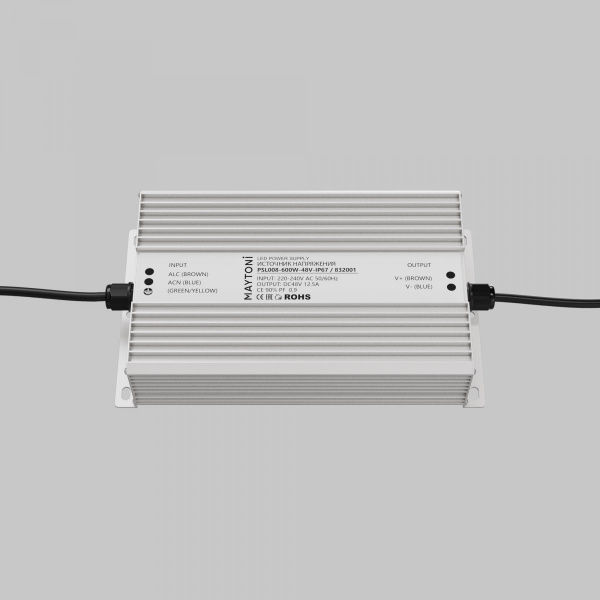 фото Источник напряжения PSL008 48В 600Вт IP67 Maytoni 832001, серебро
