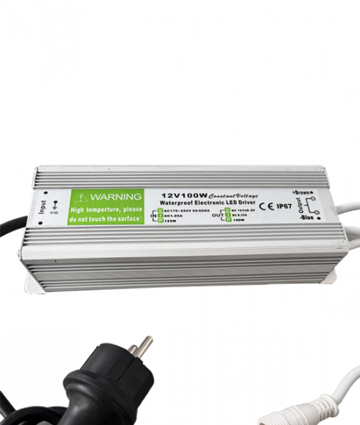 LED Driver (ИП для светодиодов) IP67, WTF-12100 DC12V 100V