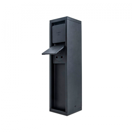 фото Садовая розетка G3119 220V, Max.4000W, IP44 80*80*310мм. Цвет черный