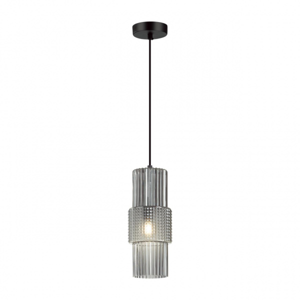 фото Черный/дымчатый металл/стекло Подвес E14 1*40W PIMPA MODERN, арт. 5016/1