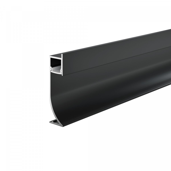 Алюминиевый профиль плинтус 53x14 (Черный, 2 м) Maytoni ALM-5314-B-2M