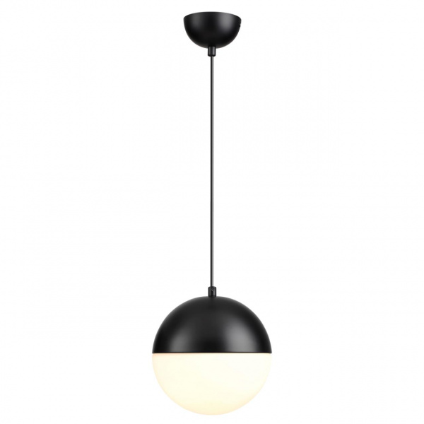 фото Черный/металл/белый/стекло Подвес E27 1*40W PINGA PENDANT, арт. 4958/1A