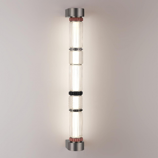 фото Темный сатин.никель/терракот/черный Настенный светильник LED 22W 4000K COLLIER L-VISION, арт. 5456/18WL