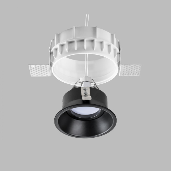 фото Комплект из светильника и рамки DOMINO ROUND MR16 ЧЁРНЫЙ Domino, черный Lightstar G214607