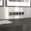 Рамка из стекла на 5 постов Senso дымчатый soft-touch W0053117
