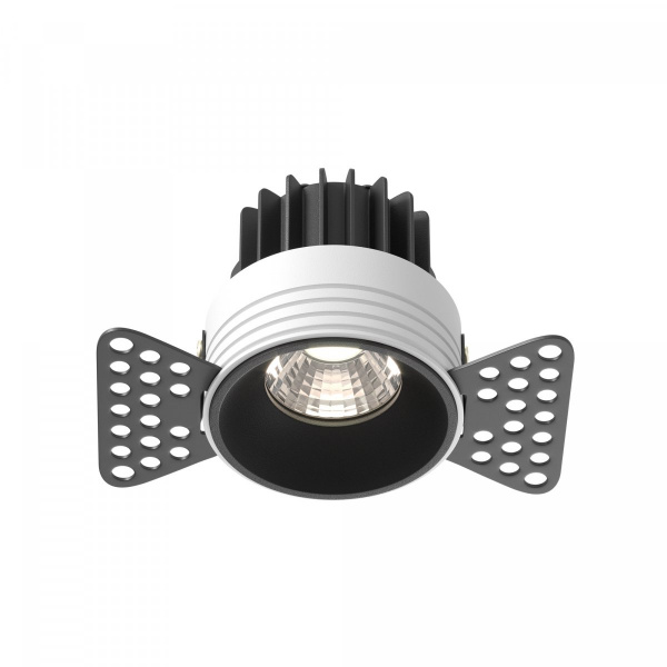 Встраиваемый светильник Maytoni Technical Round DL058-7W4K-TRS-B, черный