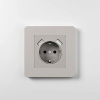 фото Рамка из поликарбоната на 1 пост Split дымчатый/белый, soft-touch W0013067