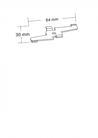 фото Крепеж SWG для накладной шины BASE Track 60x32x5мм, MNT-A