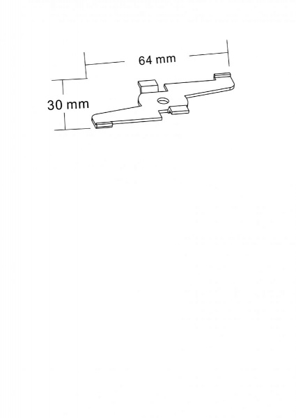 фото Крепеж SWG для накладной шины BASE Track 60x32x5мм, MNT-A