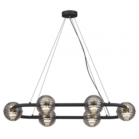 фото Черн./золото/дымчатый/металл/стеко Люстра LED 60W 4000К 1526Лм TRONI L-VISION, арт. 5041/60LA