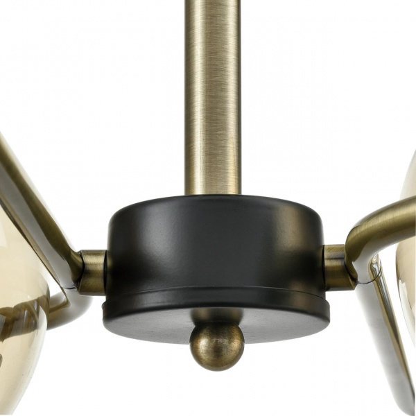 фото Черный/тонированный металл/стекло Люстра потолочная E27 4*60W 220V ERENA COMFI, арт. 8062/4C