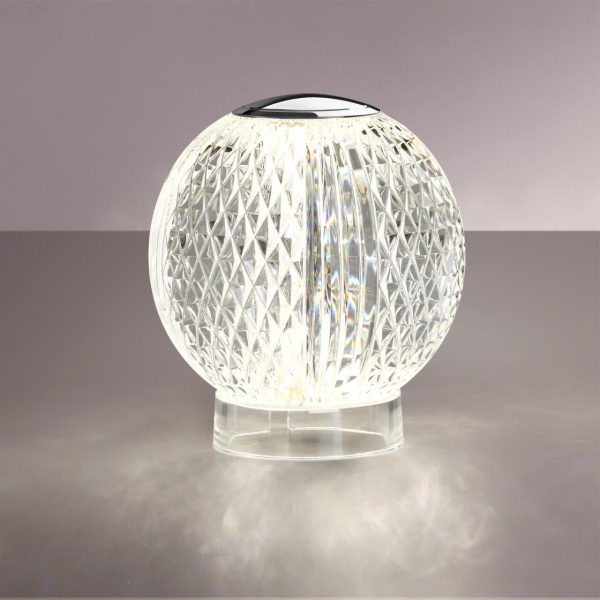 фото Хром/металл/акрил Настольный светильник LED 2W 4000K 200лм CRYSTAL L-VISION, арт. 5007/2TL