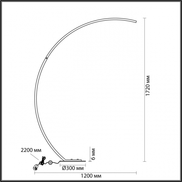 фото Чёрный Торшер с ПДУ LED 12W 3000-6000K 220V WES LEDIO, арт. 5676/21FL