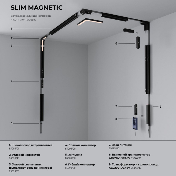 фото Slim Magnetic SL03 Трековый светильник 18W 3000K (черный) 85006/01