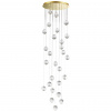 Золотой/прозрачный/металл/акрил Люстра каскадная LED 120W 4000K 6600Лм CRYSTAL L-VISION, арт. 5008/120L