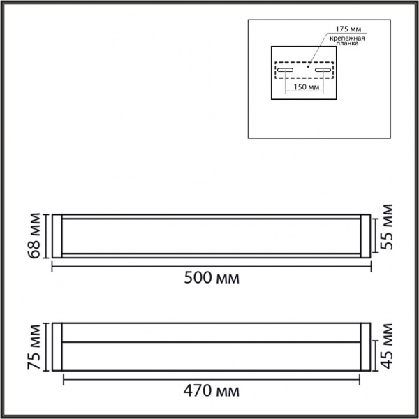 фото Хром/белый, металл/акрил Настенный светильник IP44 LED 18W 3000K 90-250V AQUALA LEDIO, арт. 8315/18WL