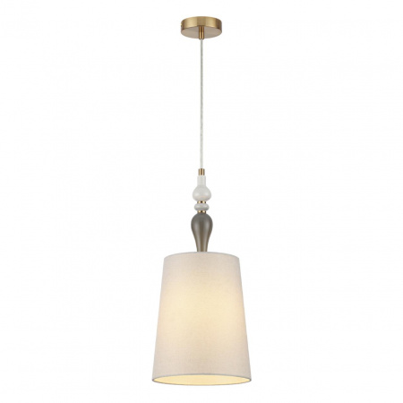 фото Античн.бронза/беж.абажур/металл/керамика Подвес E27 1*60W HOMI CLASSIC, арт. 5040/1A