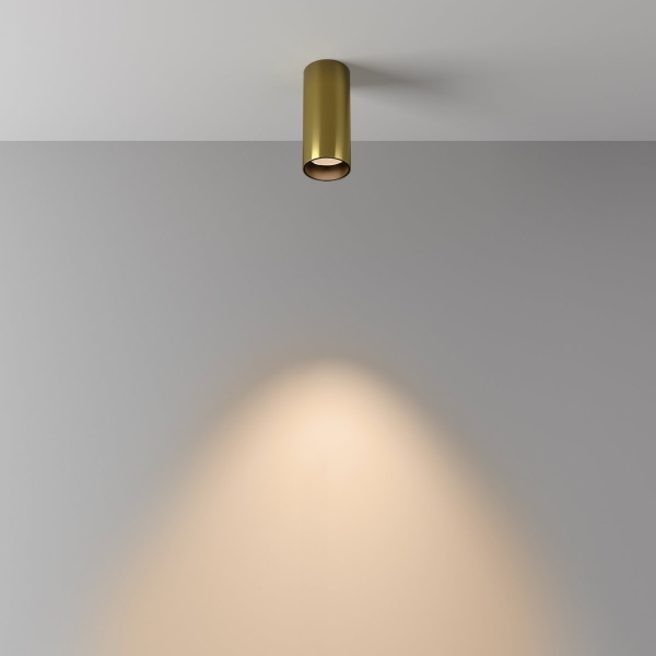 фото Потолочный светильник Maytoni Technical FOCUS LED C056CL-L12W3K-W-BS, латунь