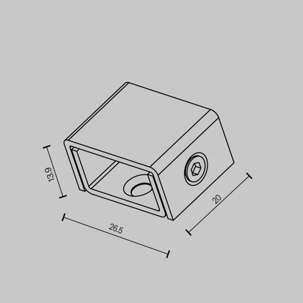 фото Фиксатор шинопровода Elasity Maytoni Technical TRA160H-B, черный