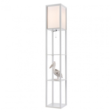 фото Белый, дерево/текстиль Торшер Е27 1*60W 220V PRACTIC COMFI, арт. 8089/1F