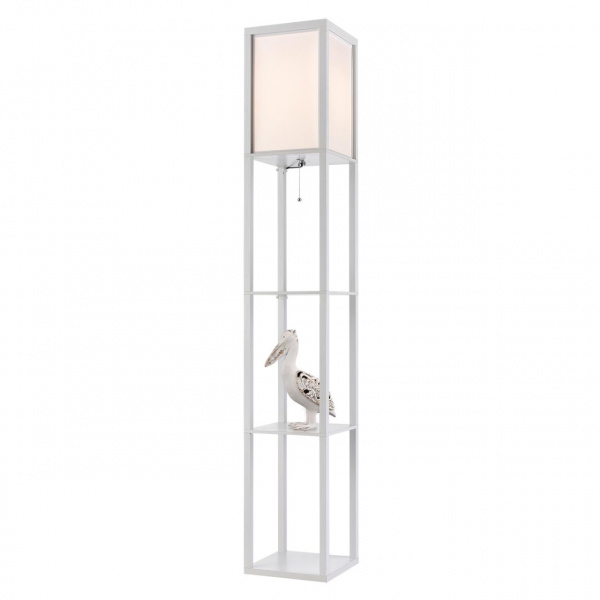фото Белый, дерево/текстиль Торшер Е27 1*60W 220V PRACTIC COMFI, арт. 8089/1F