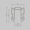 фото Профиль для монтажа Exility в натяжной ПВХ потолок, 2м Maytoni Technical TRA034MP-212S(N), серебро