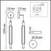 фото Черный/дымчатый, металл/акрил/стекло Бра/подвес LED 15W 4000К 220V TRENDY LEDIO, арт. 6556/15WCL