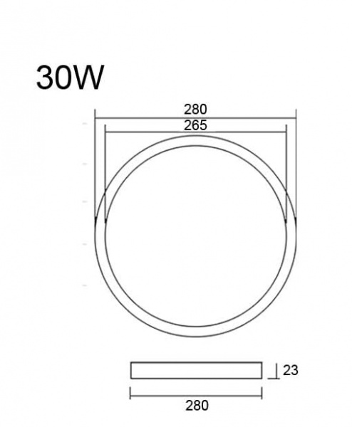 фото Светильник накладной круглый  DW2260  LED 30W 4000К IP44. Цвет: белый