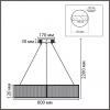 фото Черный, металл/текстиль/силикон Люстра подвесная LED 40W 3000/4000/6000K 220V KAVA LEDIO, арт. 8371/40L